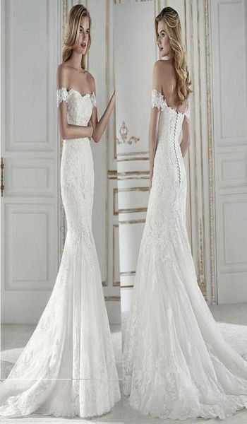 

glamorous fashion sweetheart neckline mermaid wedding dresses charming lace appliques custommade bridal wedding gowns vestido de 6328471, White