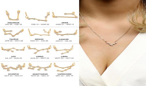 

mljy 12 constellation pendants necklace gift for women gold and sliver placed zodiac jewelry astrology necklace 12pcsot8561494, Silver