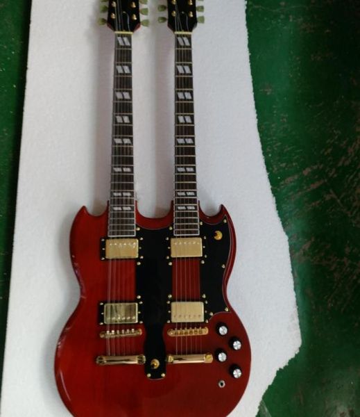 

red double electric guitar sg electric guitar012345678630158