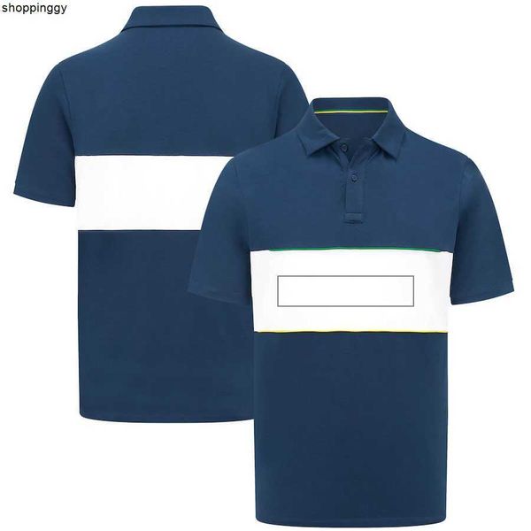 

men's t-shirts f1 racing suit men's fans lapel t-shirt short sleeve polo shirt outdoor breathable quick-drying team clothes, White;black
