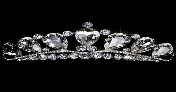 

stunning shinny big rhinestone crystal pageant tiara crown bridal accessories party princess queen headpieces 7809846, Silver