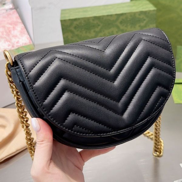 

saddle bag designer bags luxury crossbody handbag leather classic shoulder fashion handbags women solid color wallet flap purse famous purse