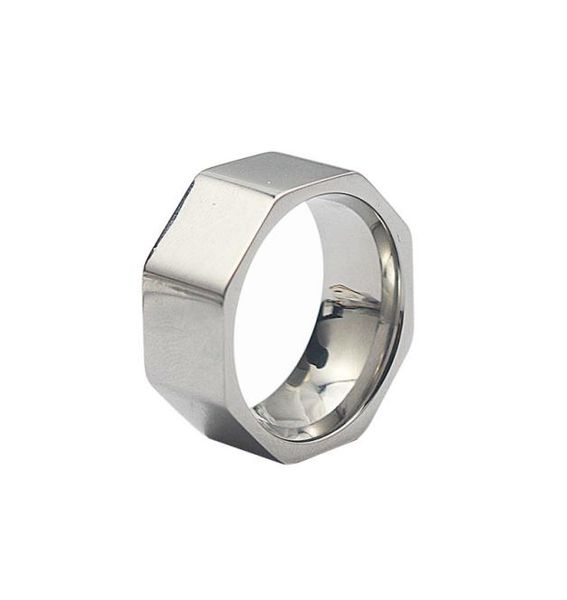 

2017 new arrival bands trendy men metal party stainless steel men jewelry rings anel geometric 316l stainless steel ring2036188, Golden;silver