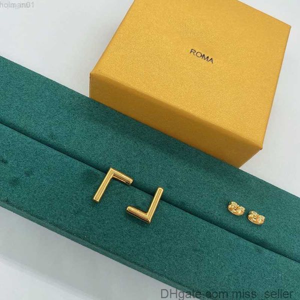 

gold designer stud earrings fashion letter f luxury charm jewelry designer earring for women jewelry hoop huggie studstuds men d218264hl mis, Golden;silver