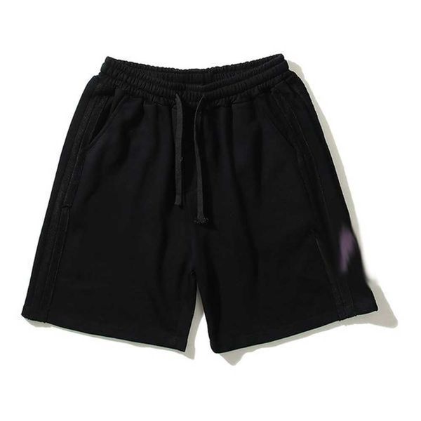 

men shorts pants solid joggers black blue beach single zipper pocket short cotton casual trousers h0ne, White;black