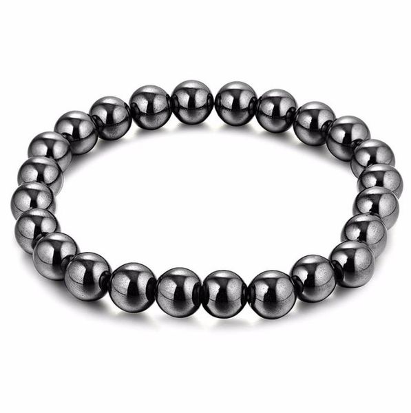 

black hematite 8mm ball bead magnetic therapy bracelet magnet stone bracelet relieve arthritis headache stress relieving jewelry2034873