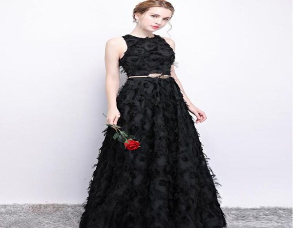 

black oneshoulder feather lace bridesmaid dress floorlength bridesmaid dress formal dress bodice gown custom made1701496, White;pink