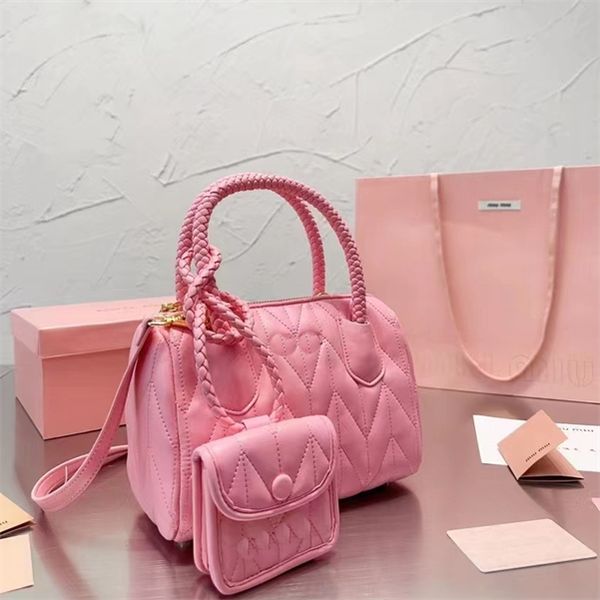 

2 and 1 embossed two letters mother and child bag handbag wallet new designer bag premium texture fashion popular backpack lattice chain wal