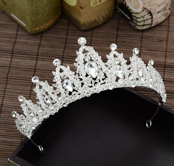 

crystal beads wedding crowns bridal headpieces headbands women crystal jewelry tiaras whole party quinceanera birthday hair ac7420333, Silver