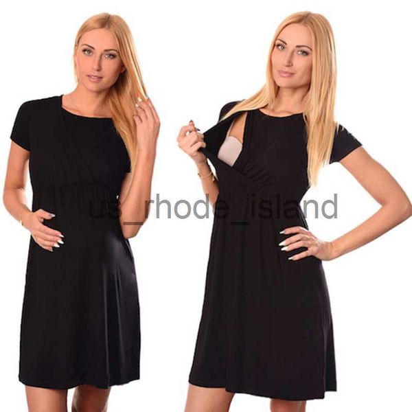 

maternity dresses summer new mom casual short-sleeved dress explosion style pure cotton maternity dress short-sleeved waist nursing skirt x0, White