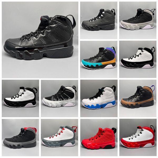 

jumpman 9s men basketball shoes particle grey change the world chile red fire university gold blue 9 mens trainers outdoor sports sneakers 4, Black