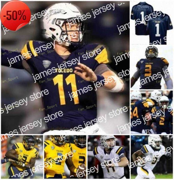 

james ncaa college jerseys toledo 21 shakif seymour 22 bryant koback 3 diontae johnson 3 kareem hunt custom football stitched, Black;red
