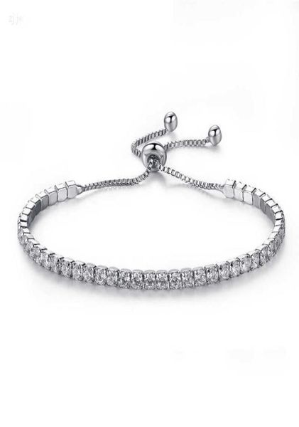 

silver plated bracelets full diamond crystal chain fit rhinestone bangle bracelet women female gift br0029000648, Golden;silver