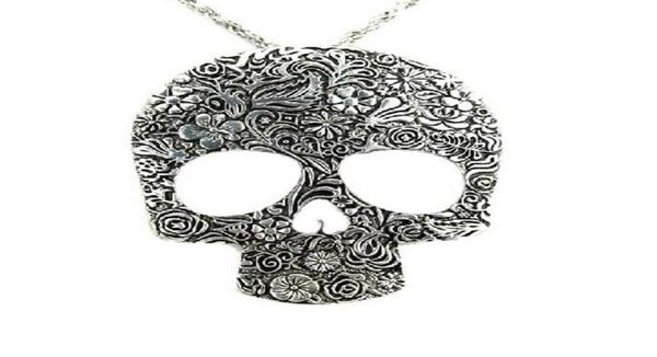 

whole womens vintage skull gothic pendant bib statement retro choker charm necklace classic jewelry gift3656281, Silver