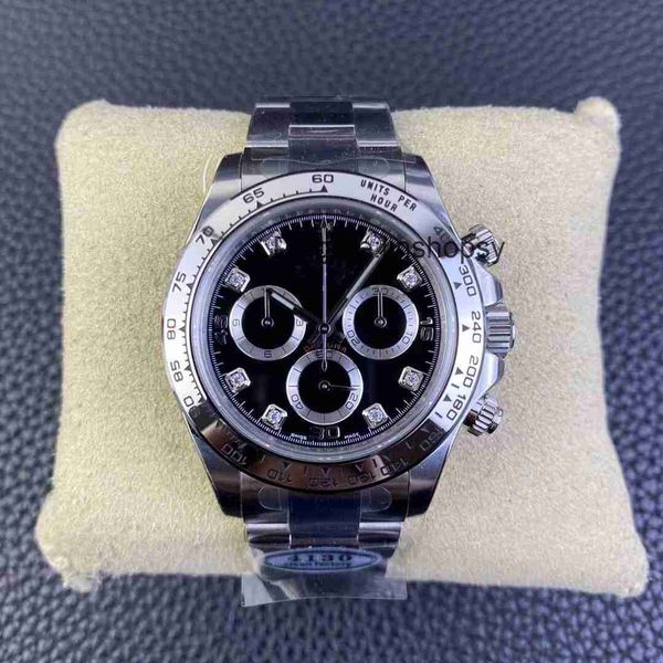

clean factory watch diameter 40 mm thick 12.2 mm equipped with 4130 movement minute second timing display power storage 72 hours 904lwatch b, Slivery;golden