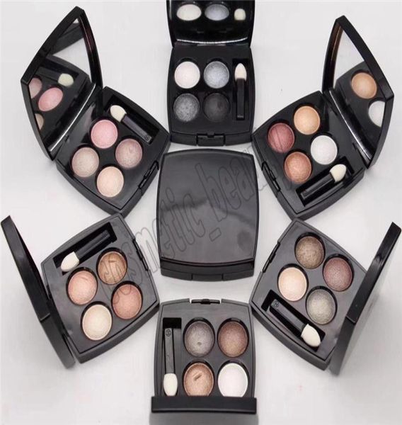 

famous makeup eye shadow 4 colors matte shimmer natural waterproof eyeshadow shadows palette with brush 6 styles fast ship3987788