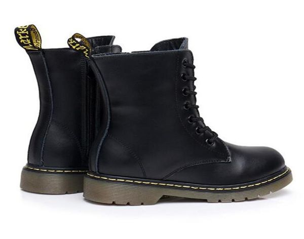 

2021 kids genuine leather winter fur ankle boots for boys toddler fashion girls snow children039s shoes lj2009032647648, Black;grey