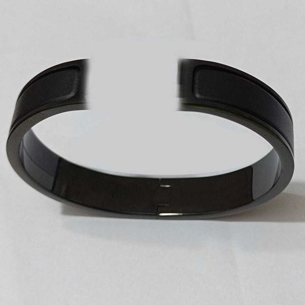 

luxury designer bracelet her max classic design black enamel bracelet bangle titanium steel clasp snap bangles for man women jewelry gift or