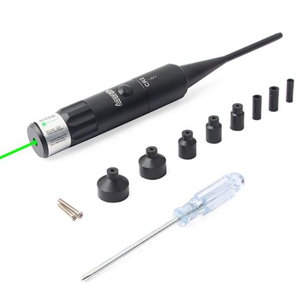 

green laser bore sight kits 177 to 50 caliber green dot boresighter with on off switch calibrator for hunting rifle scope7117097