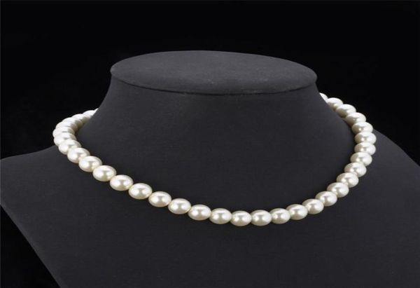 

synthetic pearl necklace for women trendy resizable luxury whiteblack beaded necklaces 600 k21132700, Silver