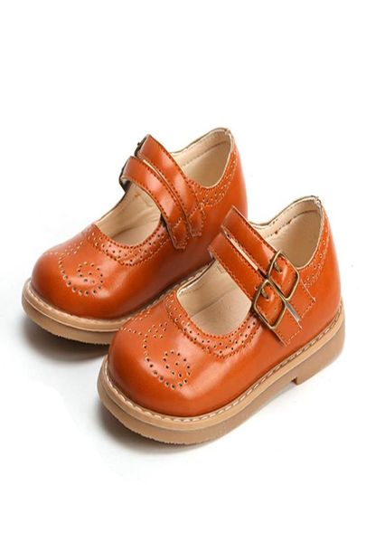 

new 2020 toddler girls leather casual shoes spring summer strap children mary jane school uniform shoes for kids flat dress shoe6237445, Black;grey