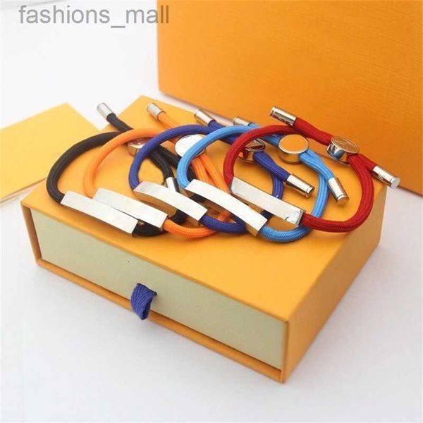 

fashion adjustable titanium steel and corded bracelet for lovers with gift retail box in stock sl009, Golden;silver