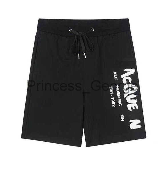 

men's shorts designer brand mcqueen mens shorts womens short sports casual summer trend pure breathable short wear quickdrying printed, White;black