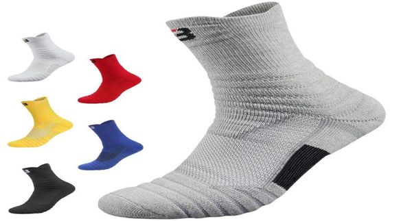 

sports socks professional cycling sock outdoor performance elite basketball fitness running athletic compression quarter men boy7955475, Black