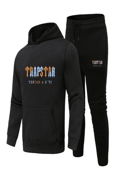 

autumn tracksuit printed sportswear men039s 14 colors warm 2 piece loose hooded sweater and pants men039s and women9525202, Gray