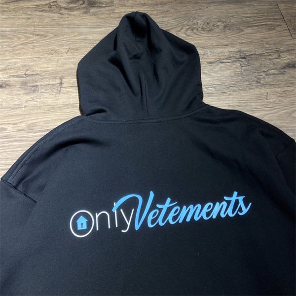 

mens hoodies sweatshirts vtm vetements only men women 1 oversized letter print pullover gym 230712, Black