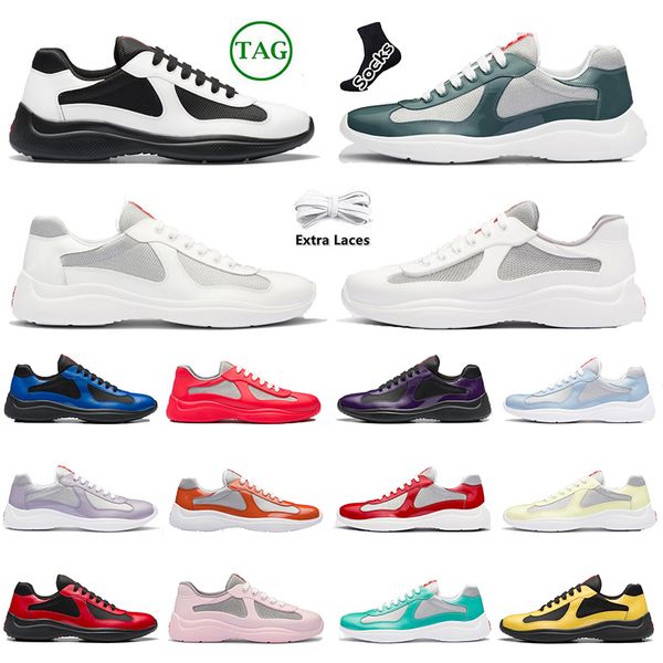 

new brand men's americas cup sneakers balances shoes soft chunky rubber men black bike fabric mesh skateboard walking casual shoe outdo