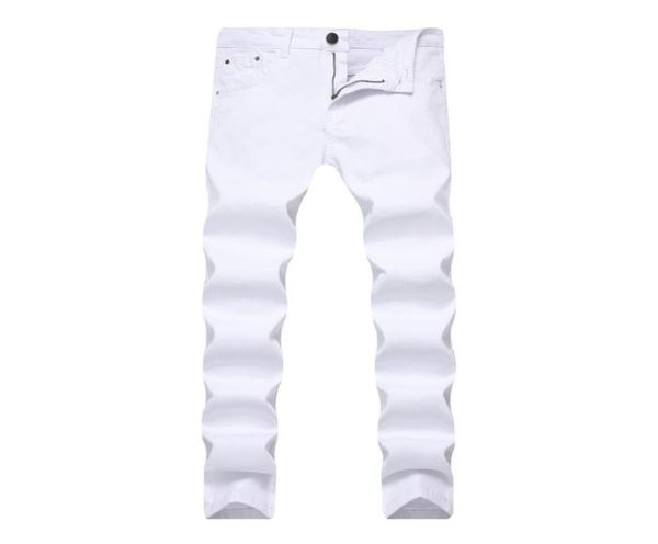 

mens jeans stretch skinny slim color denim chino pants for men casual jeans pants men sweat clothes khaki black red white7124210, Blue