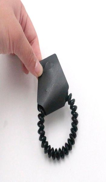 

fashionable 200 pieces of 45x95 cm black plastic paper card hanging bracelet necklace rubber band display multipurpose7968267