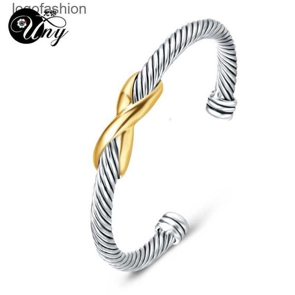

bangle twisted cable wire bracelet antique bangles cross fashion designer brand vintage christmas gifts womens cuff bracelet 210408, Black