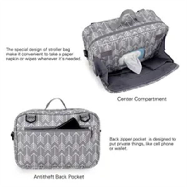 

multifunctional maternity mother baby organizer stroller bags large capacity mommy travel bag mummy bag waterproof diaper bag a3, Black