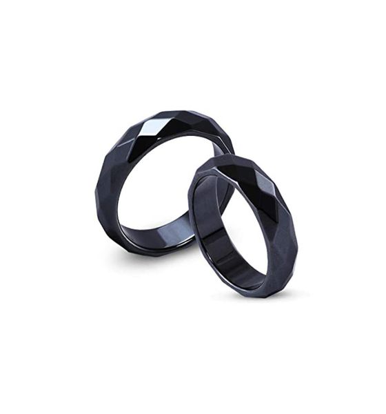 

faceted hematite stone rings for women men energy rings5391353, Silver
