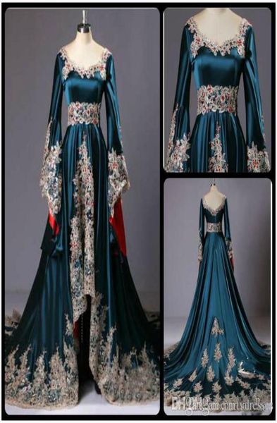 

real pos 2016 dubai kaftan appliqued long evening dresses caftan abaya in dubai long sleeve arabic dress muslim party gowns4014237, Black;red