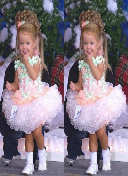 

toddler kids baby flower girl dresses miss america custom made organza cupcake tutu girl039s pageant dresses party wears for in2601942, White;blue