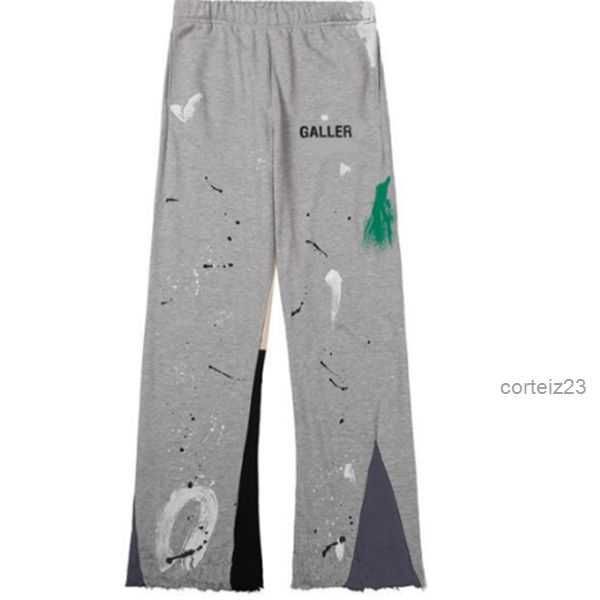 

dept gallery men pants galleryes sweatpants depts speckled letter print men's women's couple loose versatile casual straight 2 a2l, Black