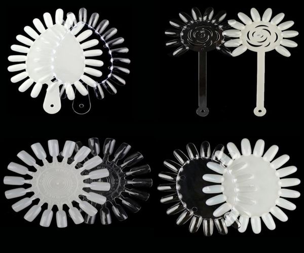 

10pcs nail polish color card nail swatches plastics nail tips practice oval round palette painting display color board5199257