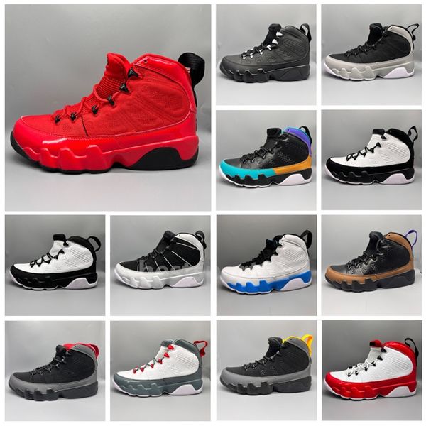 

jumpman 9 men basketball shoes 9s fire red light olive powder blue chile red particle grey bred patent unc mens trainers outdoor sneakers 40