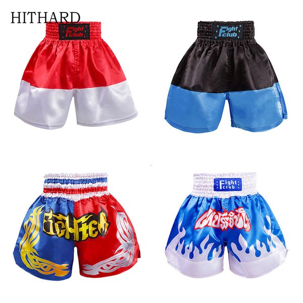 

men's shorts short muay thai men women breathable shorts kickboxing kids training competition sparring boxing equipment mma martial art, White;black