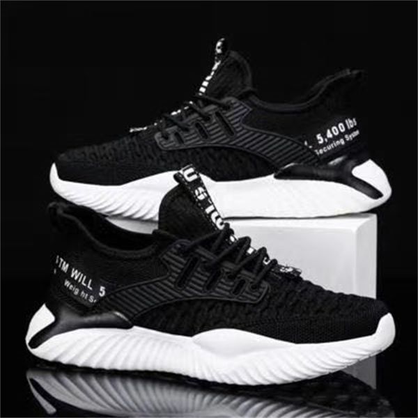 

flying woven men's shoes hiking shoes designer mens shoe spring summer autumn student breathable sports black sneakers trainers item zm