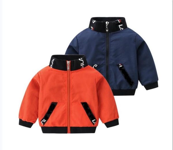 

2021 spring autumn baby boys jackets kids zipper coats children letters printed coat child outwear toddler jacket6608714, Blue;gray