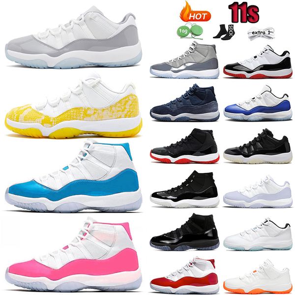 

2023 jumpman 11 low basketball shoes men women cherry 11s white jade blue white cement yellow snakeskin cool gray pink cap and gown sports d