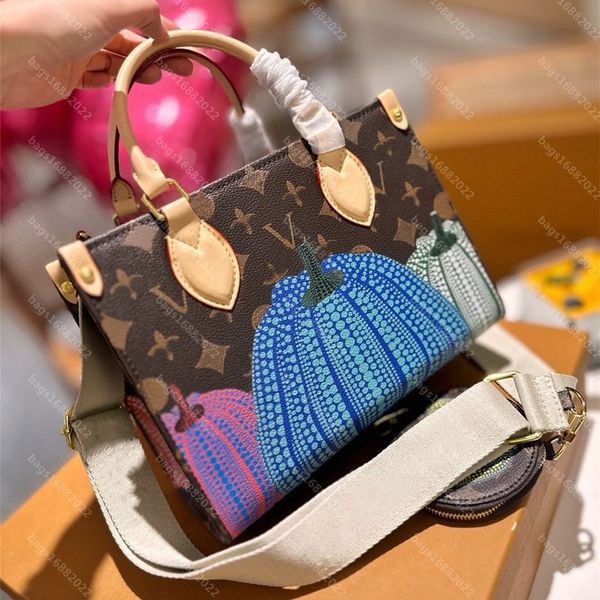 

designer bag women fashion tote bags canvas shoulder bag with double zipper classic pumpkin handbags ladies with shoulder strap