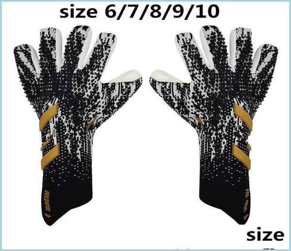

sports gloves 2022 goalkeeper gloves finger protection professional men football adts kids thicker goalie soccer glove drop delive5118077, Black