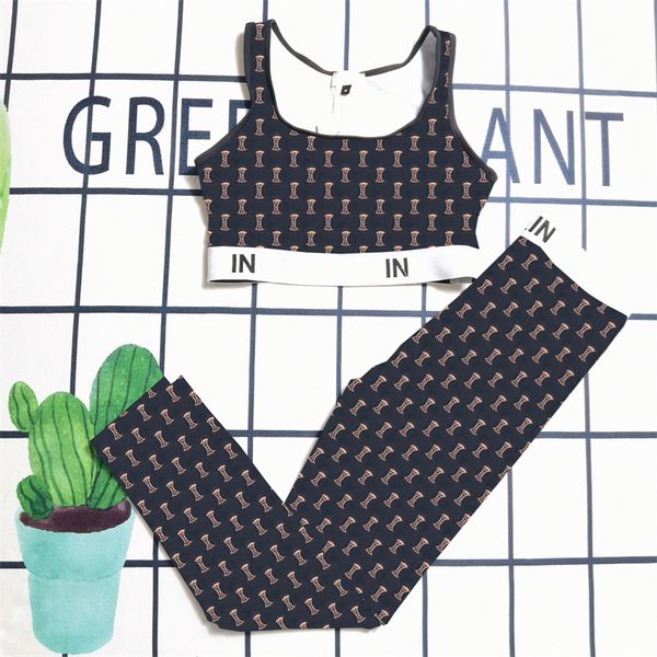 

women outdoor clothes designer polka dots printed vest style yoga clothes sports suits shaped gym outfit tracksuits yoga wear
