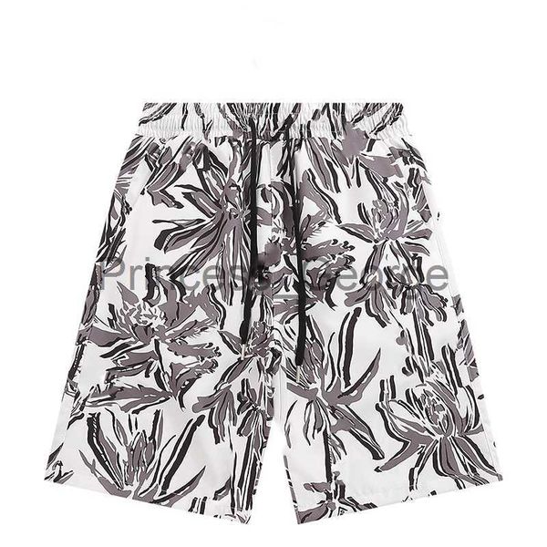 

mens shorts 2023 summer mens shorts designer luxury beach pants version short pant fashion casual flower printing patchwork mesh swimming tr, White;black