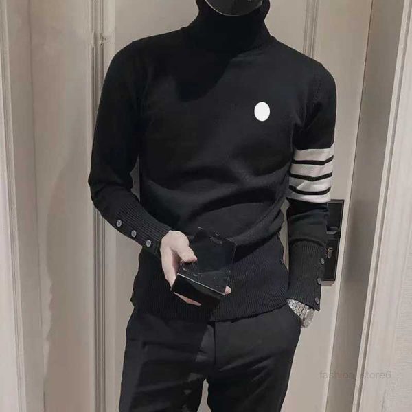 

mens sweaters embroidery letters designer man shirts high neck sweatshirts knits man sweater asian size s-3xl, White;black